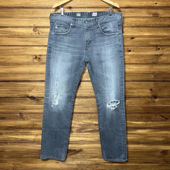 Ag Adriano Goldschmied Other - Adriano Goldschmied Matchbox Slim Straight Jeans Mens Size 36x33 Gray Denim